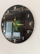 Zegar ścienny z żywicy. Ręczna robota. Prezent