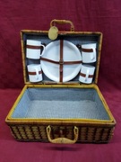 Kosz piknikowy walizka wiklinowa 45x30x20 17343 akcesoria