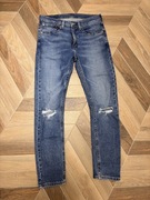 Spodnie Levis Hi Ball jeansy przetarcia W32