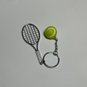 Breloczek Rakieta Tenisowa Piłka Tenis Brelok Srebrny