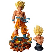 SON GOKU FIGURKA SONGO DRAGON BALL POSĄŻEK ANIME ZABAWKA SUPER SAIYAN 34 CM
