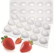 TRUSKAWKI 15gn forma silikonowa 29*16.5*3 do Pieczenia Monoporcje 