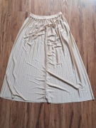 nowa długa plisowana spódnica rozmiar S kolor szampana szerokość pas 30 cm,