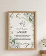 Pamiątka Chrztu Świętego plakat a4 z ramką 