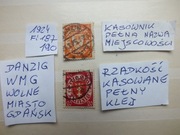 2szt. znaczki Fi 187 WMG 1924r. DANZIG Niemcy Rzesza PMW Rzadkość klej