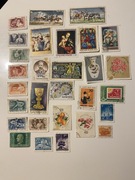 Zestaw znaczków węgierskich  sztuka, sport, kwiaty, zabytki, historia