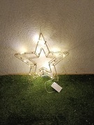 Gwiazda LED świecąca złota dekoracja na Boże Narodzenie 