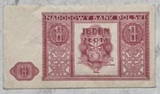Banknot Polska PRL 1 Złoty 1946 r. Stan -I -UNC