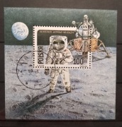 Polska blok 139b kas. 20. rocznica wyprawy na Księżyc 1989r nr 35 !!!