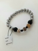 Bransoletka ręcznie robione handmade agat jadeit 