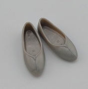 Buty dla lalki Barbie Curvy i wysokich płaskie srebrne