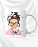 Kubek z nadrukiem Nie zbliżaj się do mnie przed pierwszą KAWĄ