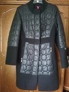 PŁASZCZ ZIMOWY OCIEPLANY CZARNY PIKOWANY 42 XL