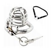 Stalowy pas cnoty Chastity klatka na penisa Oring 57mm + pasek