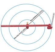regulowany wzornik stolarski okręgów koła 300mm wzór red