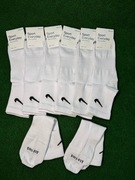 Nike Średnie Ankle  Skarpety 6 Białe  par 42-46 Dri-Fit