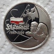 Moneta 10 zł 2000 r. Solidarność 1980-2000