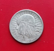 2 ZŁOTE GŁOWA KOBIETY 1934 rok - srebro AG oryginał N4