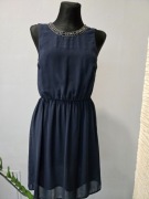 vero moda granatowa sukienka 34 xs
