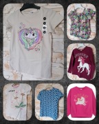 122/128cm zestaw odzieży dziewczęcej 