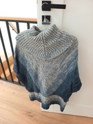 kamizelka swetrowa sweterek bezrękawnik 40L niebieski szary 