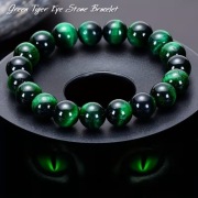 Bransoletka ZIELONE TYGRYSIE OKO – Obfitość i Sukces | 8mm | Handmade