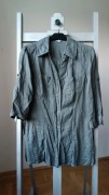 Bluzka / lniana koszula ciemny szary khaki L / 40