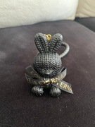 Brelok do kluczy breloczek królik króliczek czarny z żywicy