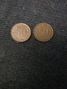 50 halerzy Czechosłowackich - 2 szt