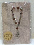 Dziesiątka rożańca. Piasek pustyni z lampwork.