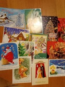 Pocztówki Boże Narodzenie Wesołych Świąt 1999-2002 r 12 szt.