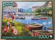 Puzzle Jumbo Falcon 1000 - Przystań nad jeziorem - IDEALNY/UŻYWANY