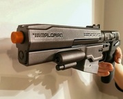 Druk 3D z plastiku. Johnny Silverhand Malorian Arms Replika, cosplay.