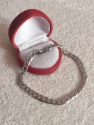 Bransoletka unisex męska bransoletka kolor srebrny stainless steel