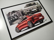 Alfa Romeo 159 plakat wydruk 1/10 prezent A3 42x30
