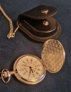 Zegarek kieszonkowy współczesny z futerałem. 