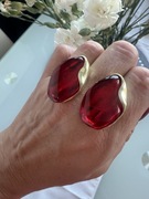 Kolczyki kamienie czerwone Premium 