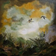 Obraz nowoczesny ręcznie malowany 90 x 90