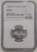 50 gr. 1983 - grading NGC MS63