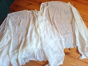 zestaw dwóch firanek firanki białe biała firanka 2sztuki 130x467 i 487