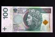 Banknot 100 złotych 2018 seria DY stan UNC