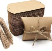 10 sztuk Mini pudełka na cukierki z kraftu+sznurek /Ślub,Wieczór Panieński