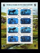 !!! MONGOLIA KONIE WWF - 2 SERIE BLOK CZYSTE**!!! 