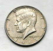 50 cent 1968 D  Kennedy half dollar  Ag Srebro Stan !!! 