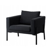 IKEA KOARP fotel + obicie SAXEMARA czarno niebieski