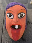 Rzeźba ludowa "maska czarownicy"