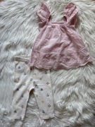 Komplet niemowlęcy bluzka + leginsy H&M 68