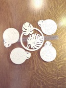 Podkładki pod kubek i dzbanek HDF biały lakier mat  3mm