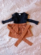 Komplet niemowlęcy dla dziewczynki bluzeczka+spódniczka. Rozmiar 68.