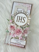 Luksusowa kartka komunijna 3D, Pamiątka Komunii Świętej w pudełku, prezent 